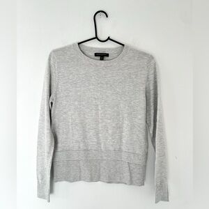 NWT Banana Republic heather gray lightweight sweater layer hem xsmall